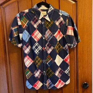 Band of Outsiders Patchwork Shirt Size 2 Medium